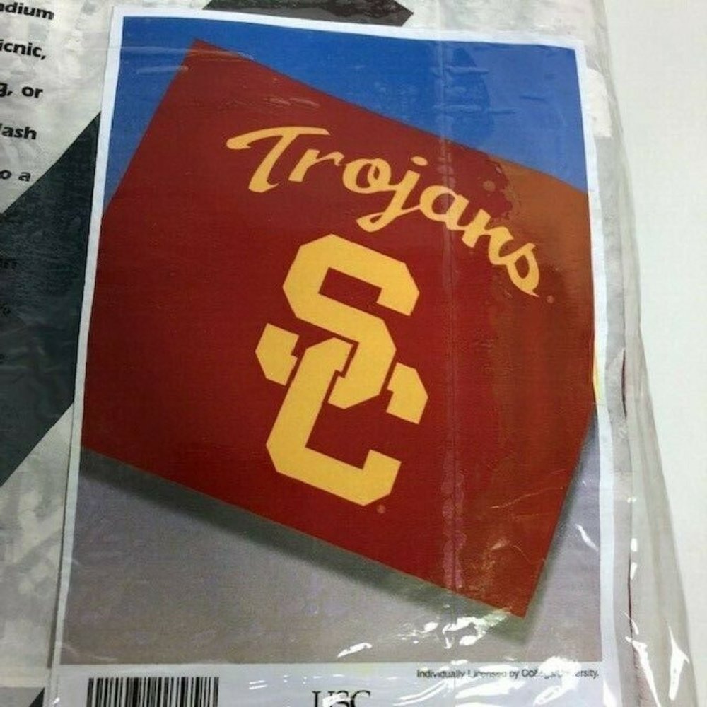 Vintage Biederlack USC Trojans Blanket